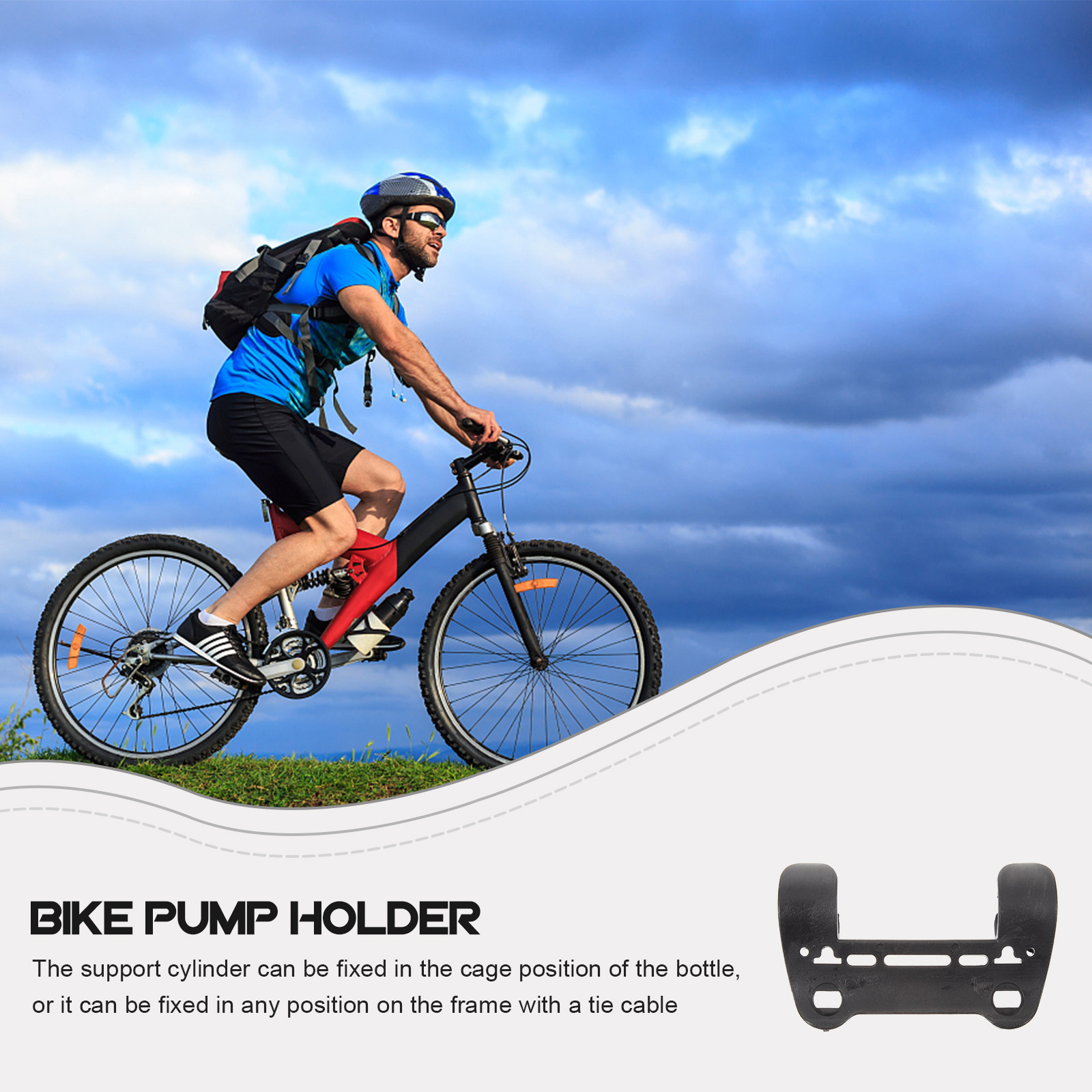 Bike Pump Frame Mount - Sturdy Lightweight Bike Pump Holder Plastic