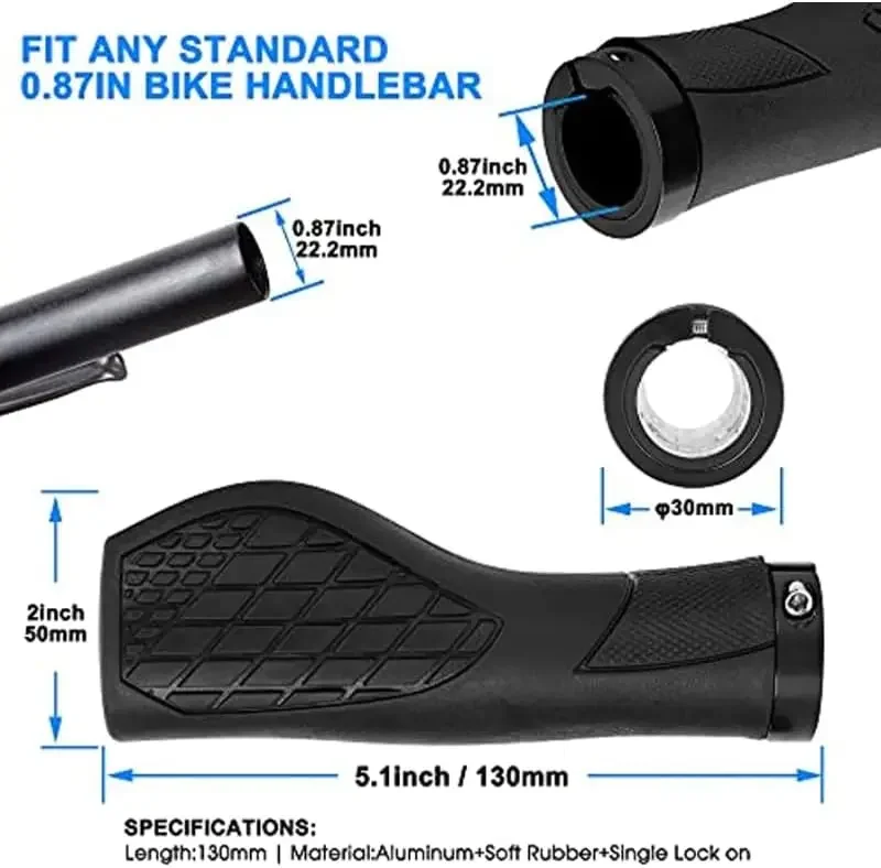 Alloy and Rubber Bike Grips -  - Commuting On Mountain Bike 评论和价格
