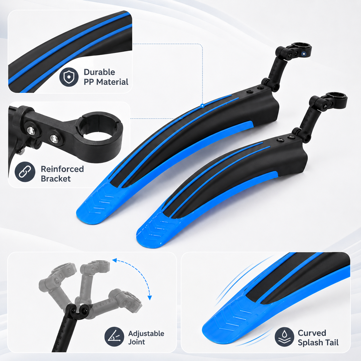 PINMOAP 2PCS Bicycle Mudguard  - Cycling Commute In Rain 评论和价格