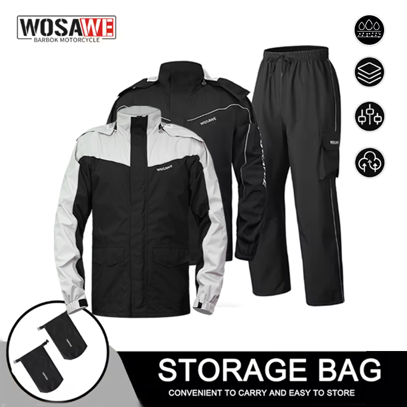 WOSAWE Waterproof Motorcycle R - Cycling Rain Jacket Commute 评论和价格