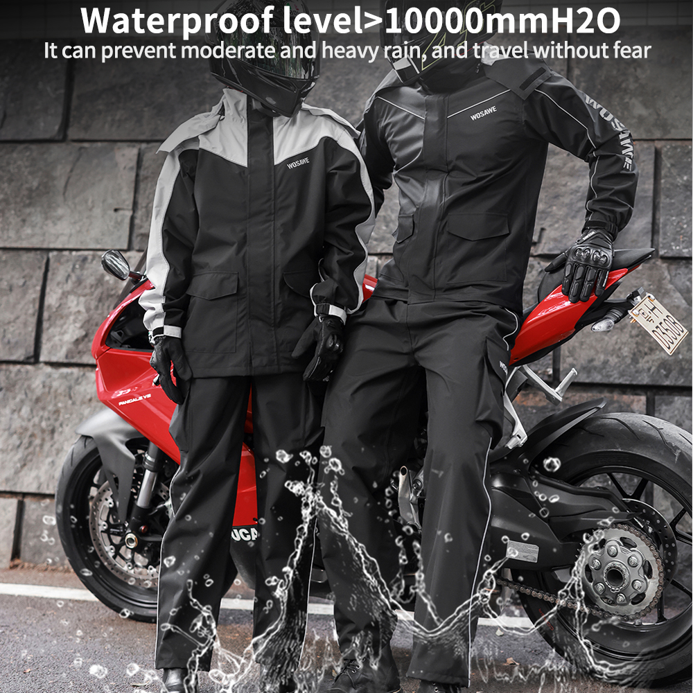 WOSAWE Waterproof Motorcycle R - Cycling Rain Jacket Commute 评论和价格