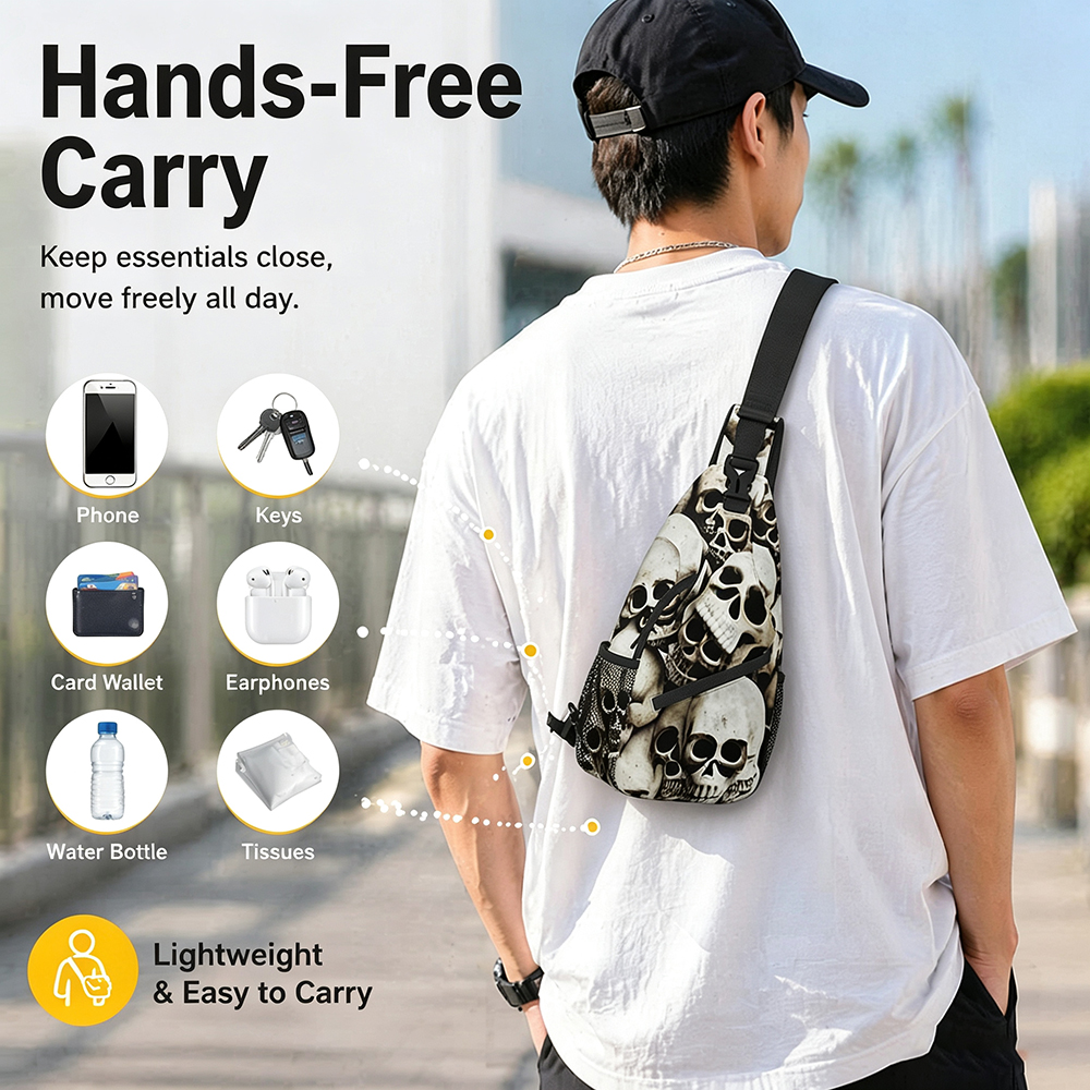 Men Crossbody Sling Chest Bag  - Cycling Commute Essentials 评论和价格
