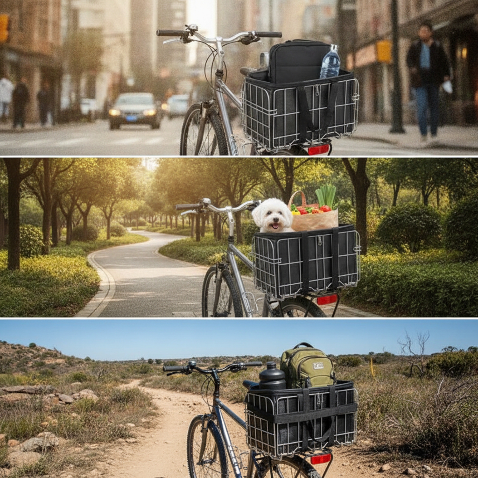 Cycle Basket with Inner Bag Co - Cycling Commuter Bag 评论和价格