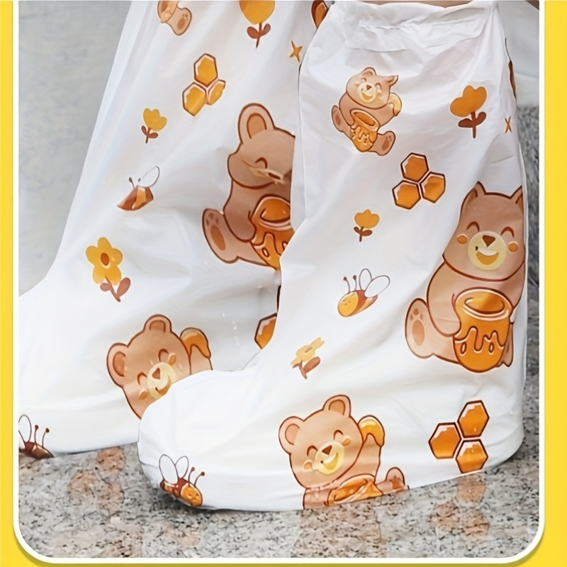 10pc Bear Cartoon Printed Shoe - Cycling Shoes For Commute 评论和价格