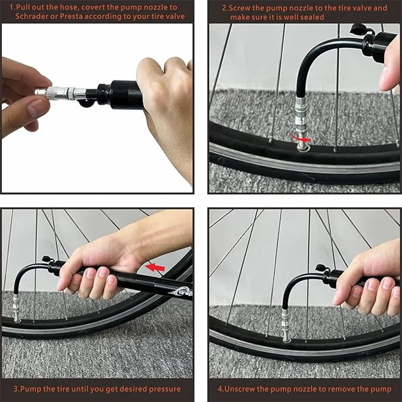 Tirepower 120 psi Bicycle Pump - Bike Pump Frame Mount 评论和价格
