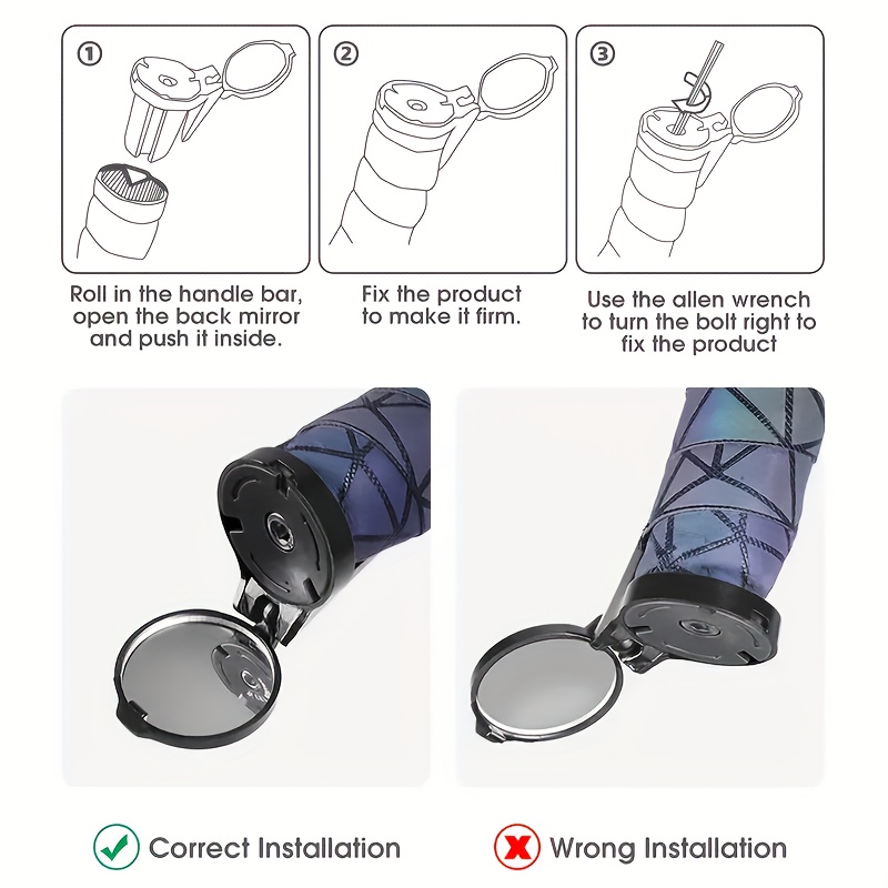 Universal 360° Adjustable Bicy - Mirror Handlebar Convex 评论和价格