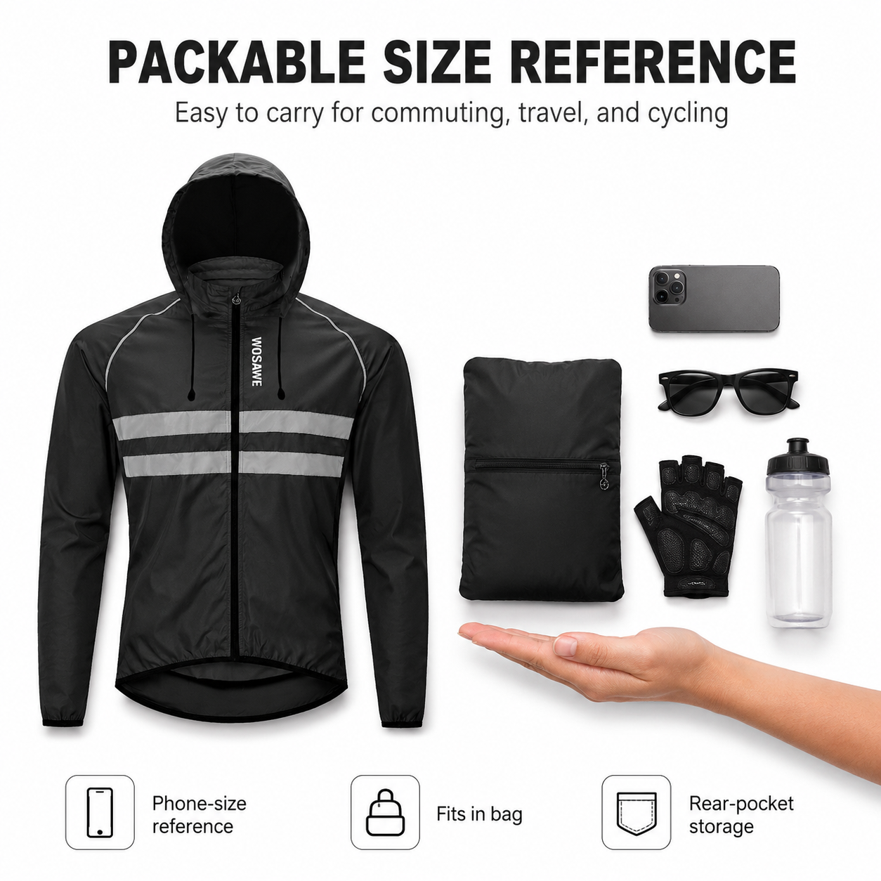 Men's Reflective Cycling Windb - Cycling Commute Jacket 评论和价格
