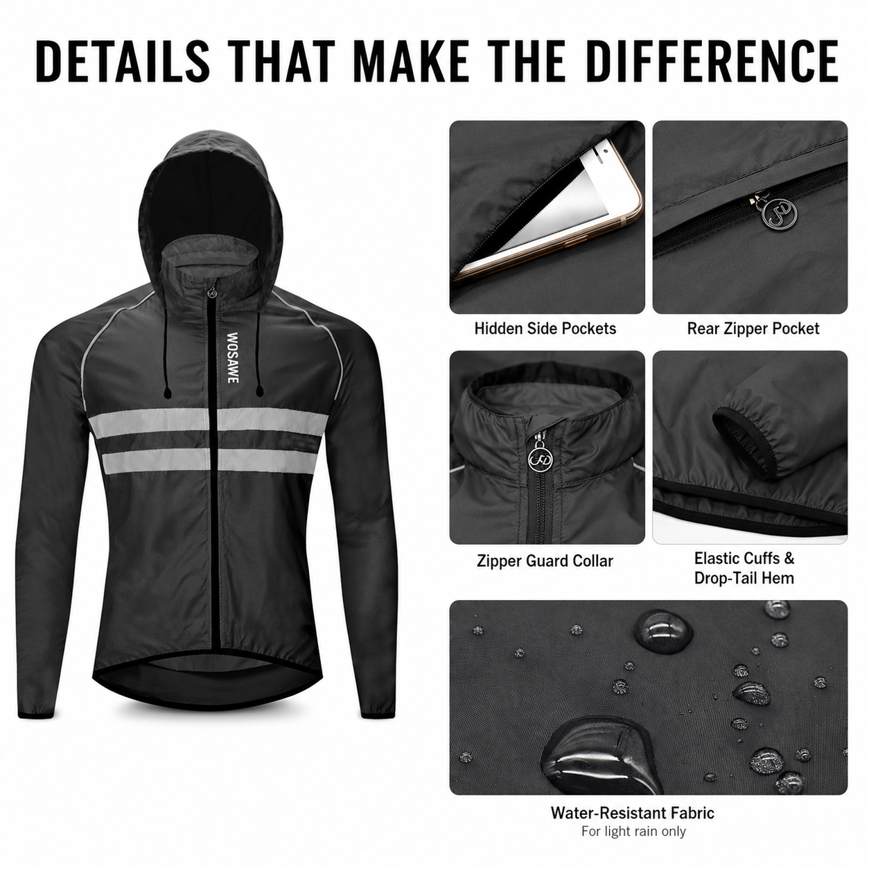 Men's Reflective Cycling Windb - Cycling Commute Jacket 评论和价格