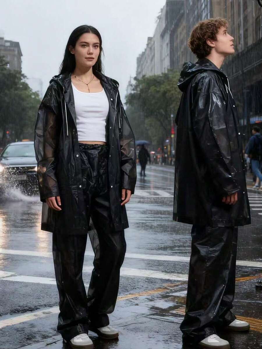 2pcs Unisex full-body rain sui - Cycling Commute In Rain 评论和价格