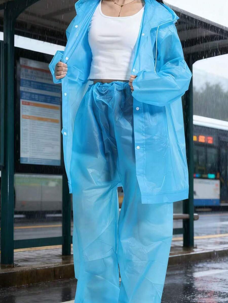 2pcs Unisex full-body rain sui - Cycling Commute In Rain 评论和价格