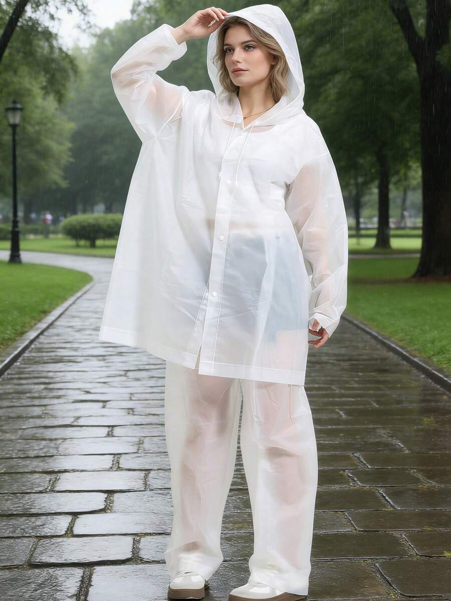 2pcs Unisex full-body rain sui - Cycling Commute In Rain 评论和价格
